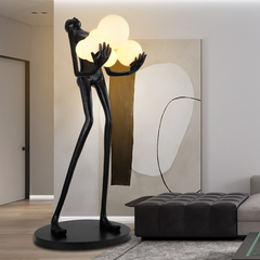 Homio Decor Lighting Warm Light Human Sculpture Resin LED Floor Lamp