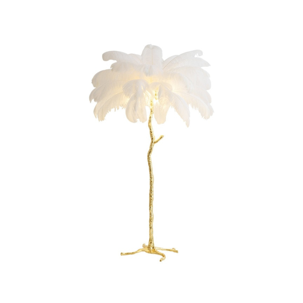 Homio Decor Lighting White / 120cm Luxury Feather Floor Lamp
