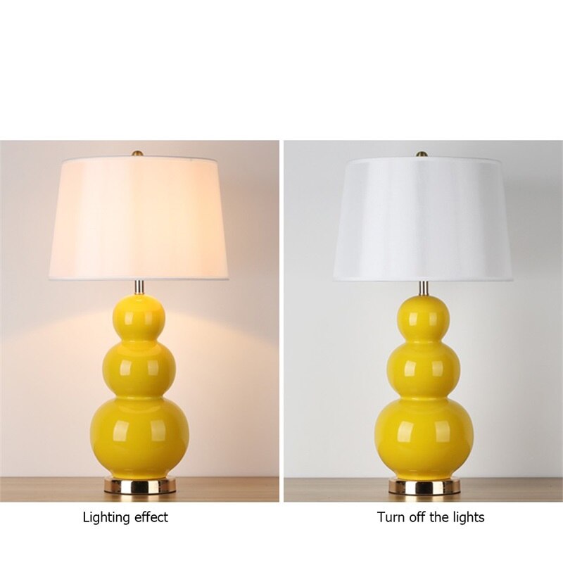 Homio Decor Lighting Yellow Ceramic Table Lamp