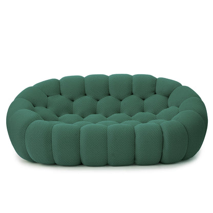 Homio Decor Living Room 2 Seater (Loveseat) Bubbles Sofa Set (Green)