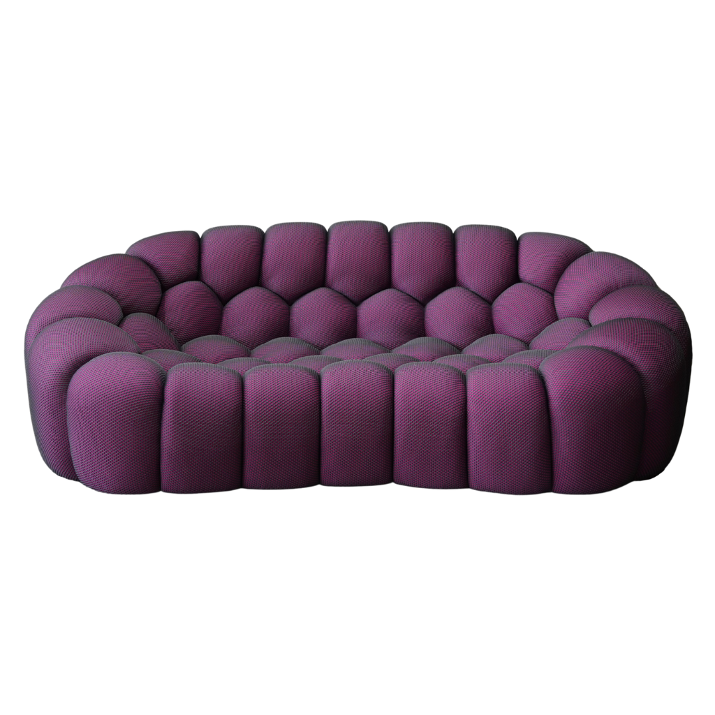 Bubbles Loveseat Sofa (Mauve) - Homio Decor