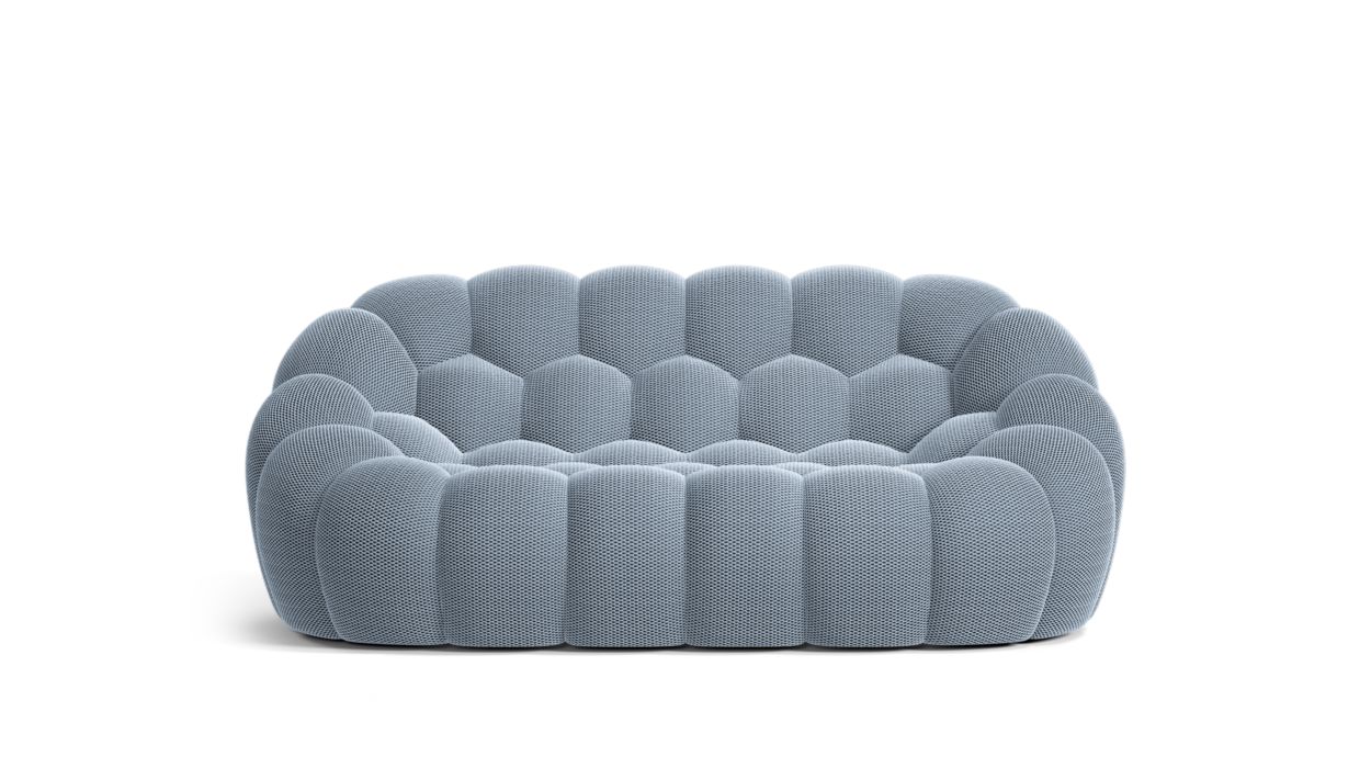 Homio Decor Living Room Aqua Bubble Loveseat Sofa