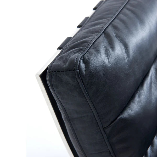 Homio Decor Living Room Barcelona Style Lounge Chair (Black)