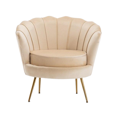 Homio Decor Living Room Beige American Shell Leisure Chair