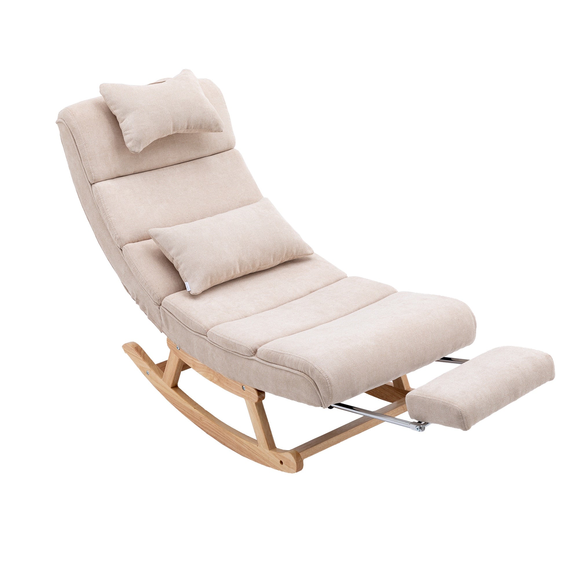 Homio Decor Living Room Beige / United States Modern Mid-Century Rocking Chair