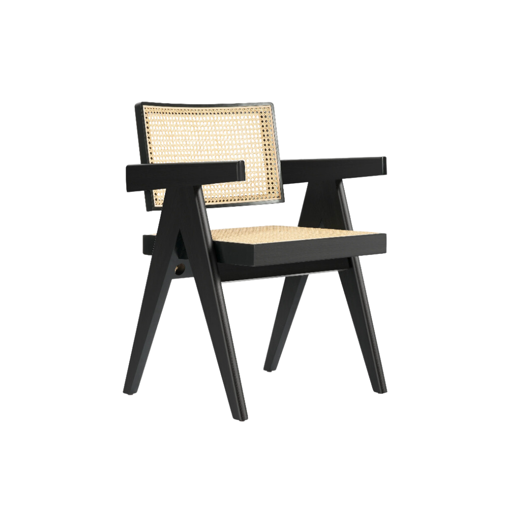 Homio Decor Living Room Black Pierre Jeanneret Japandi Chair