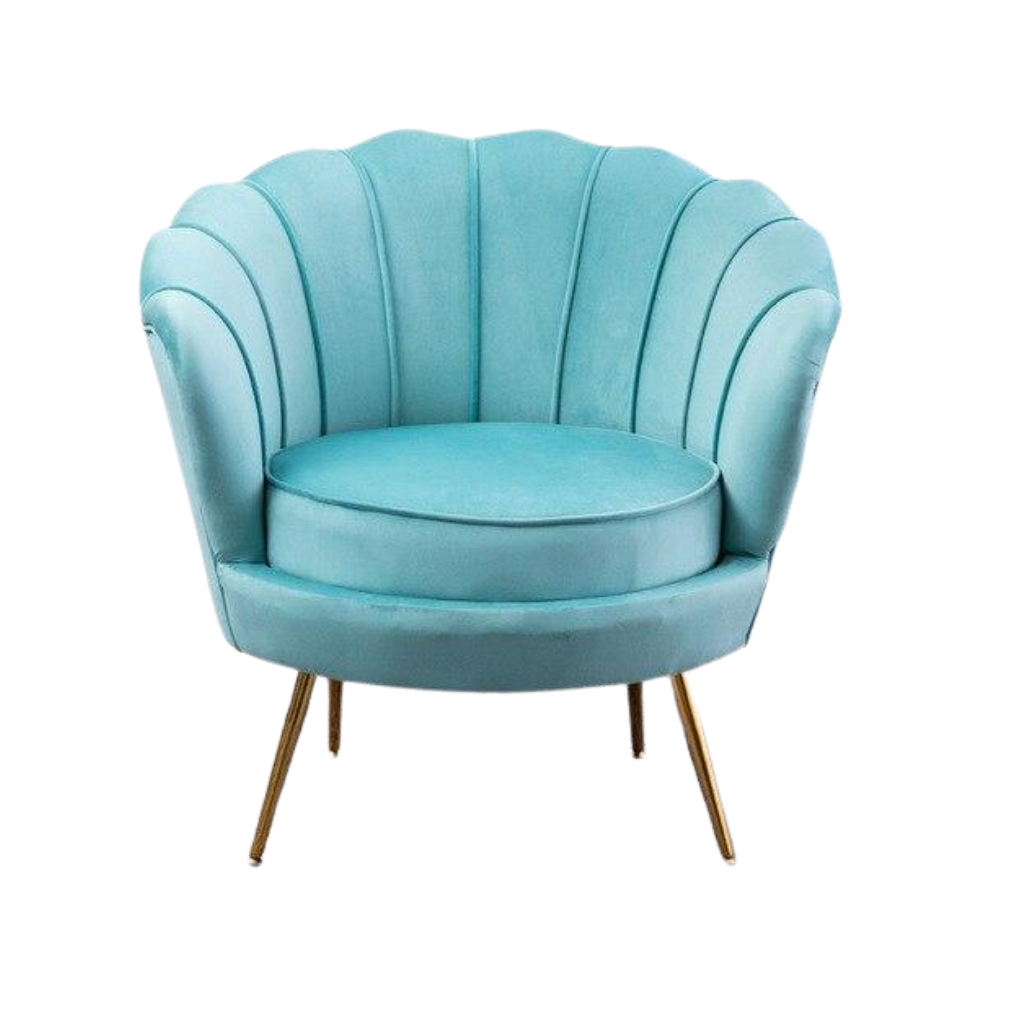 Homio Decor Living Room Blue American Shell Leisure Chair
