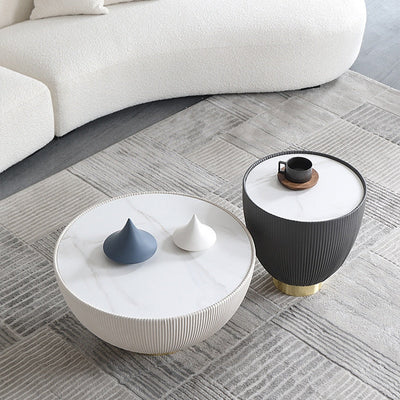 Homio Decor Living Room Bowl Shaped Coffee Table