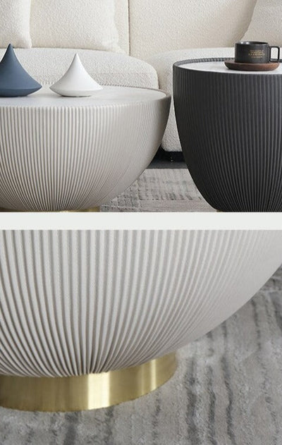 Homio Decor Living Room Bowl Shaped Coffee Table