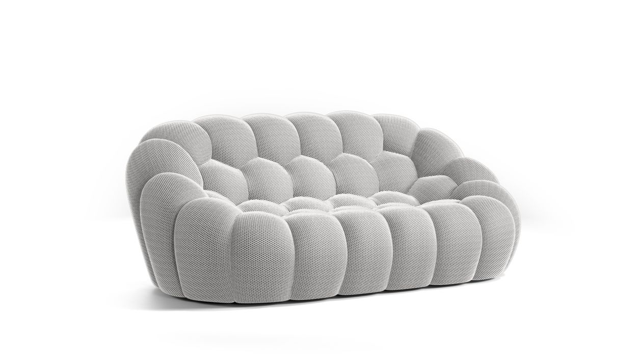 Homio Decor Living Room Bubble Loveseat Sofa