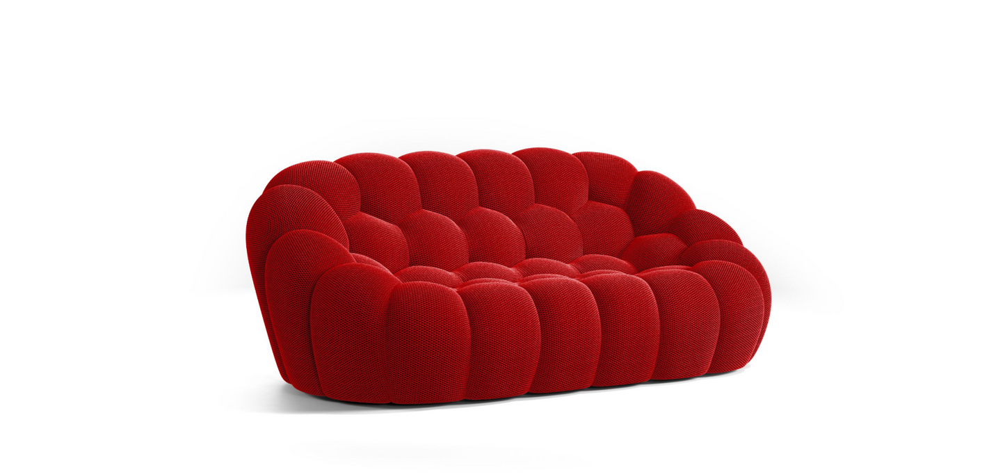 Homio Decor Living Room Bubble Loveseat Sofa