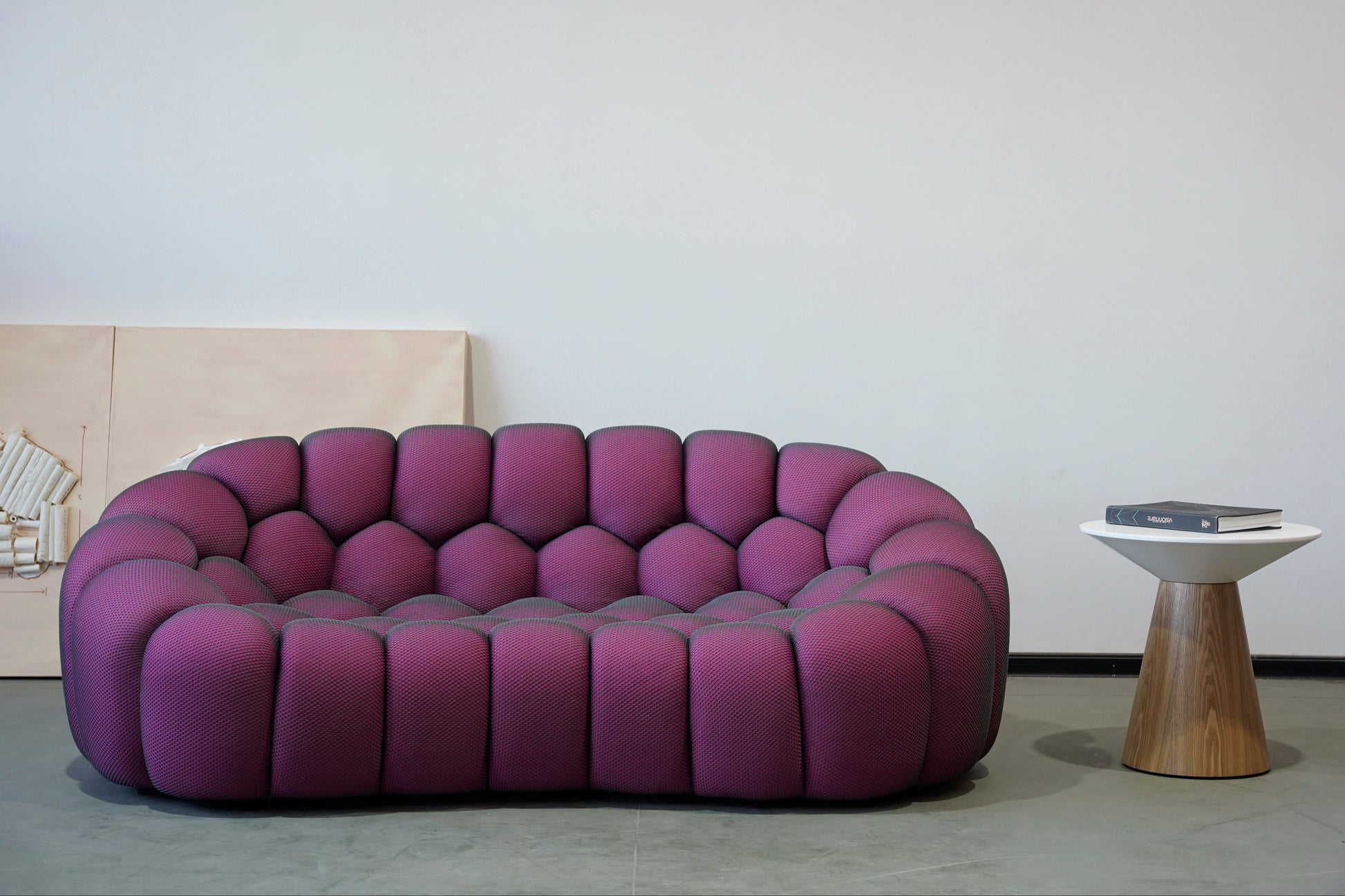 Bubbles Loveseat Sofa (Mauve) - Homio Decor