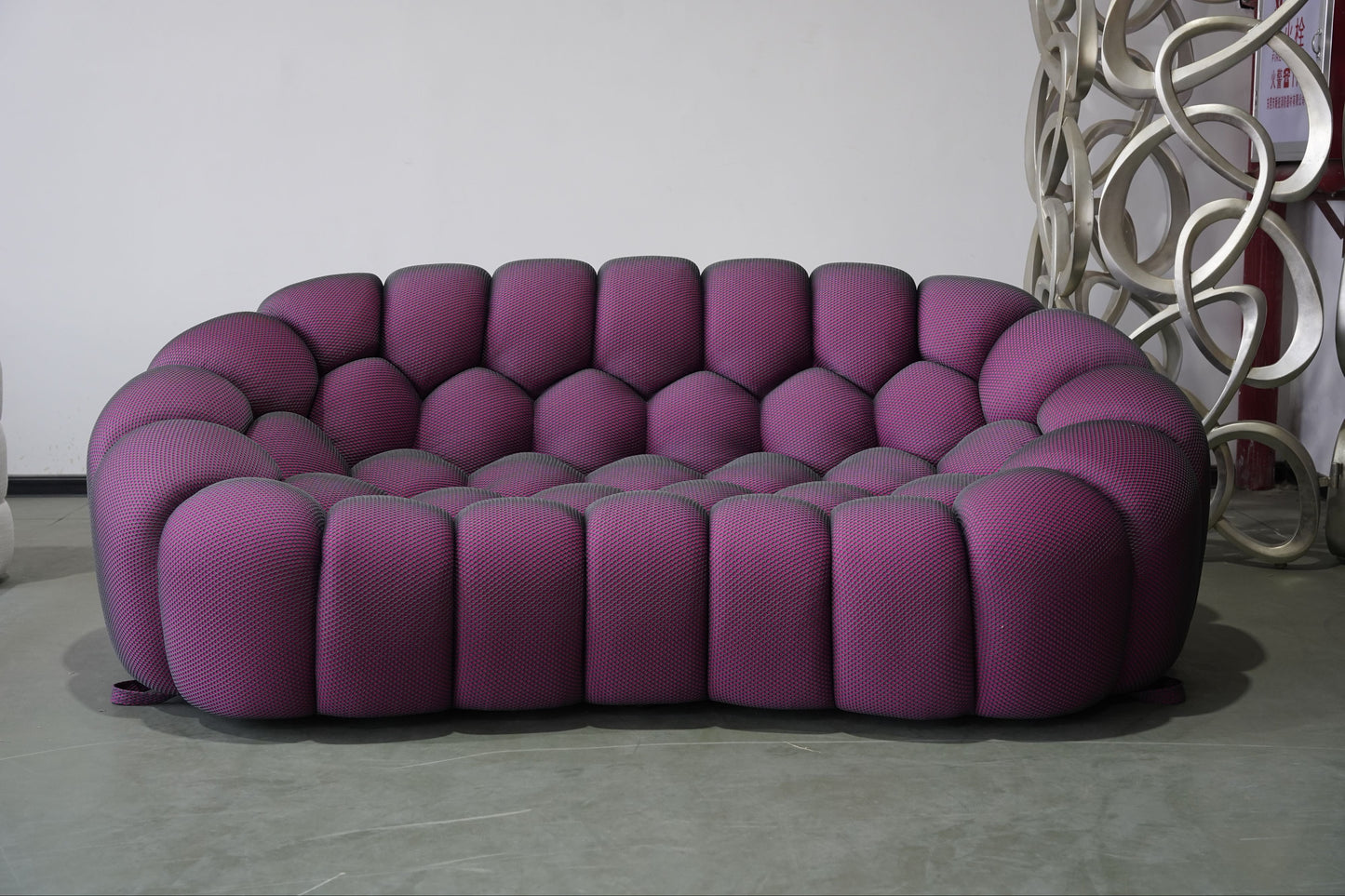 Bubbles Loveseat Sofa (Mauve) - Homio Decor