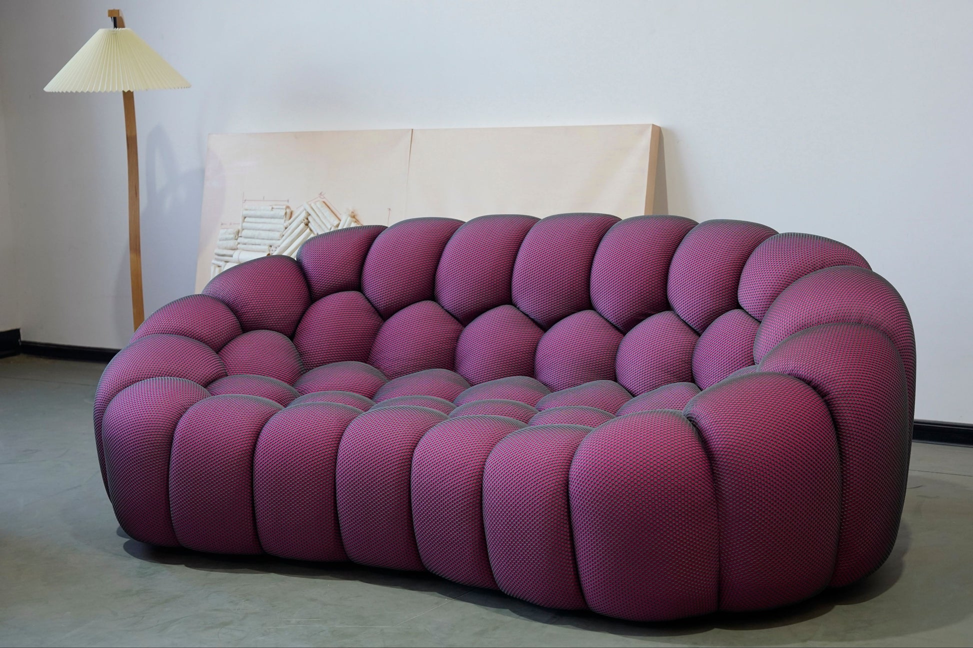 Bubbles Loveseat Sofa (Mauve) - Homio Decor