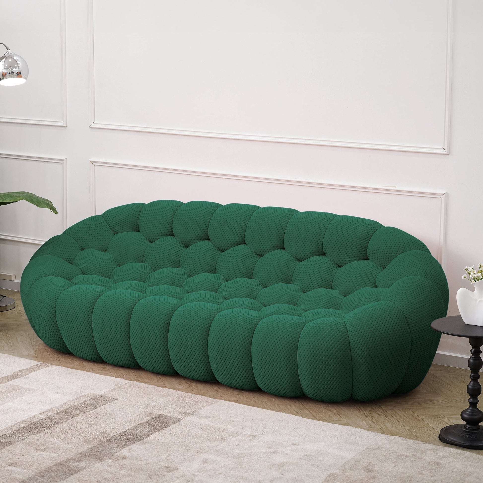 Homio Decor Living Room Bubbles Sofa Set (Green)