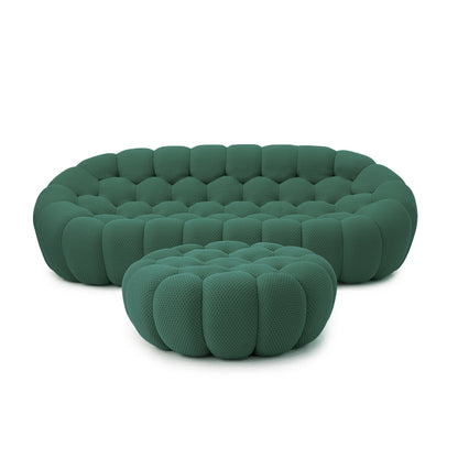 Homio Decor Living Room Bubbles Sofa Set (Green)