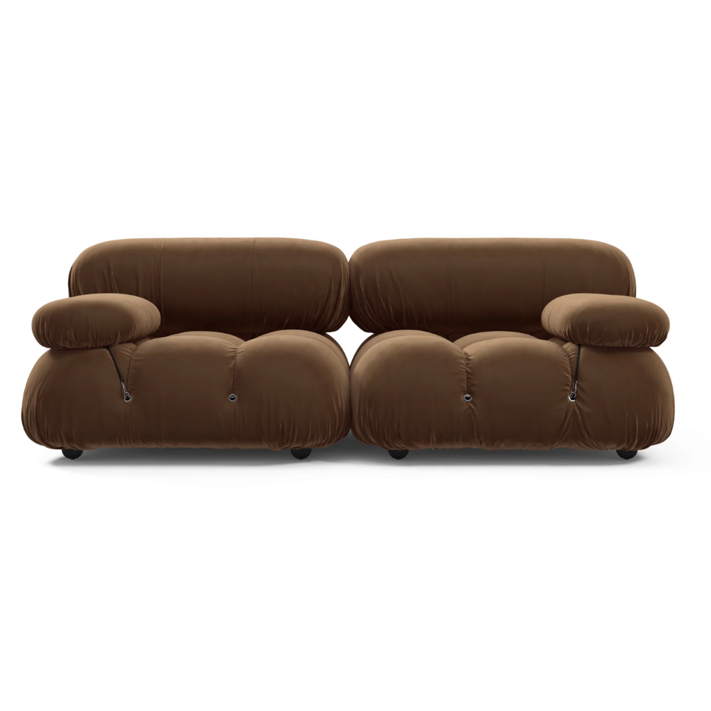 Homio Decor Living Room Camaleonda Sofa - Chocolate Brown (Velvet)