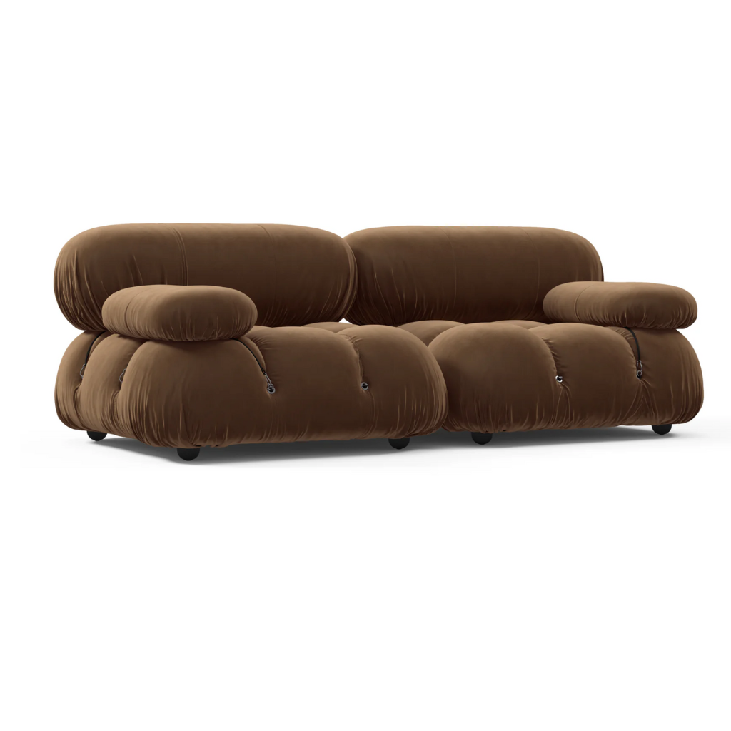 Homio Decor Living Room Camaleonda Sofa - Chocolate Brown (Velvet)