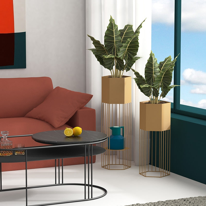 Homio Decor Living Room Colourful Hollow Design Flower Pot