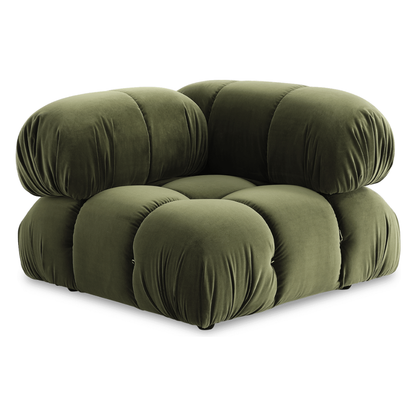 Homio Decor Living Room Corner Camaleonda Sofa - Forest Green (Velvet)