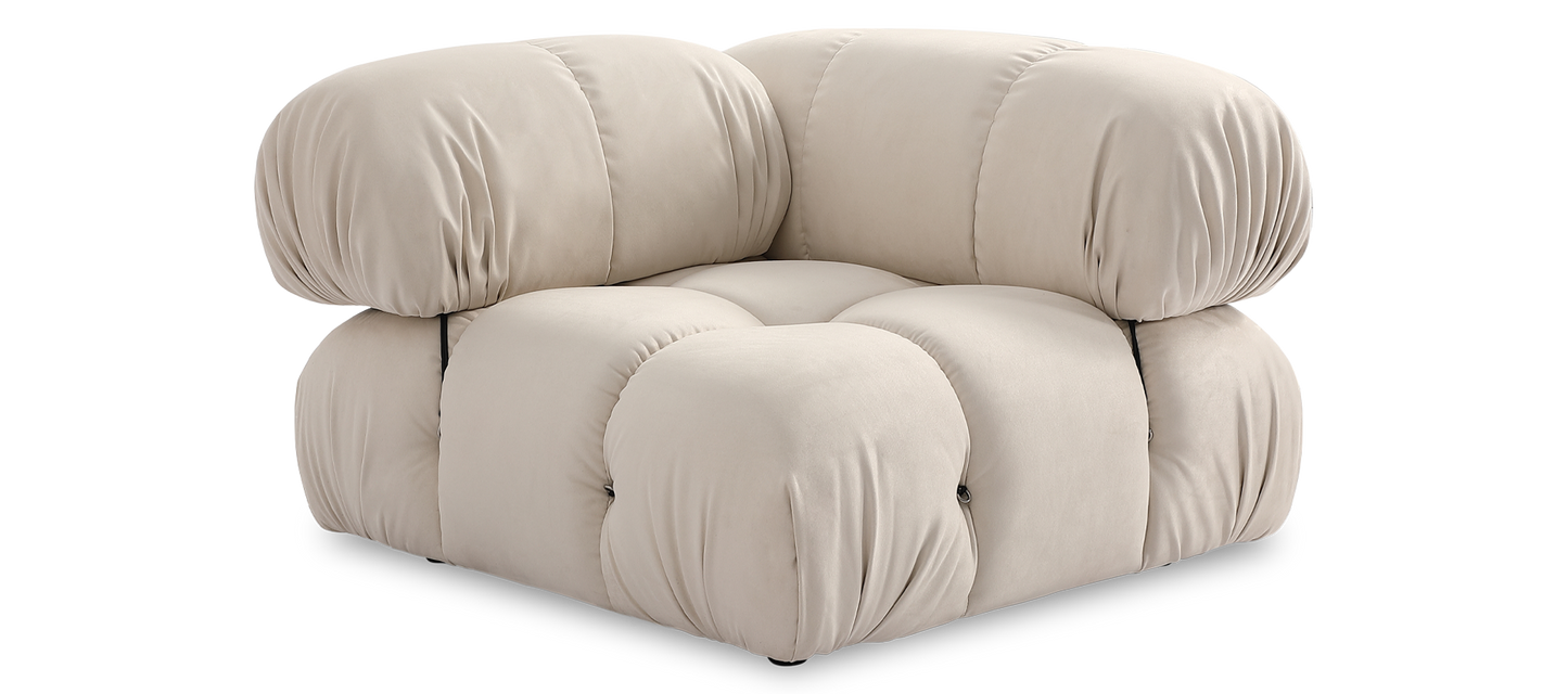 Homio Decor Living Room Corner / Cream Camaleonda Sofa - Suede