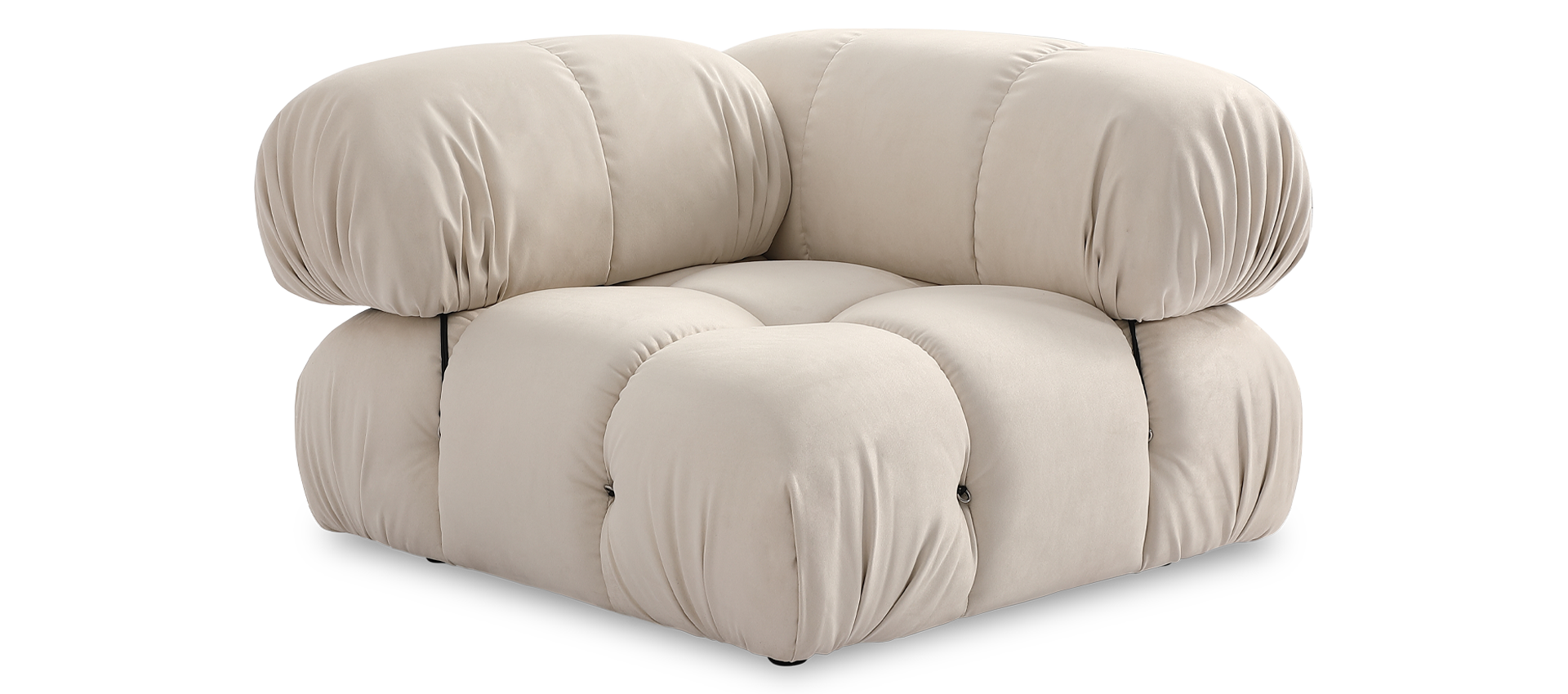 Homio Decor Living Room Corner / Cream Camaleonda Sofa - Suede