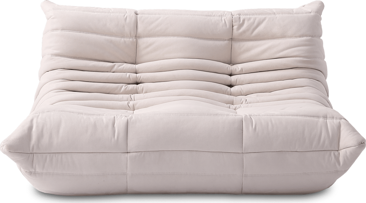 Homio Decor Living Room Creamy Alcantara / 2-Seater Iconic Togo Sofa 2-Seater
