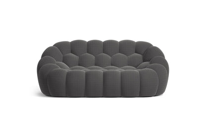 Homio Decor Living Room Dark Grey Bubble Loveseat Sofa