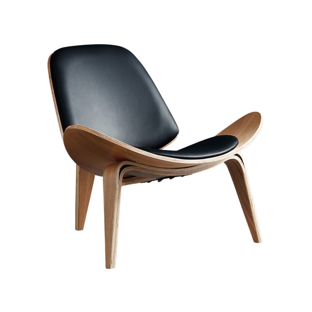 Homio Decor Living Room Dark Grey Mid Century Lounge Chair Tripod Style