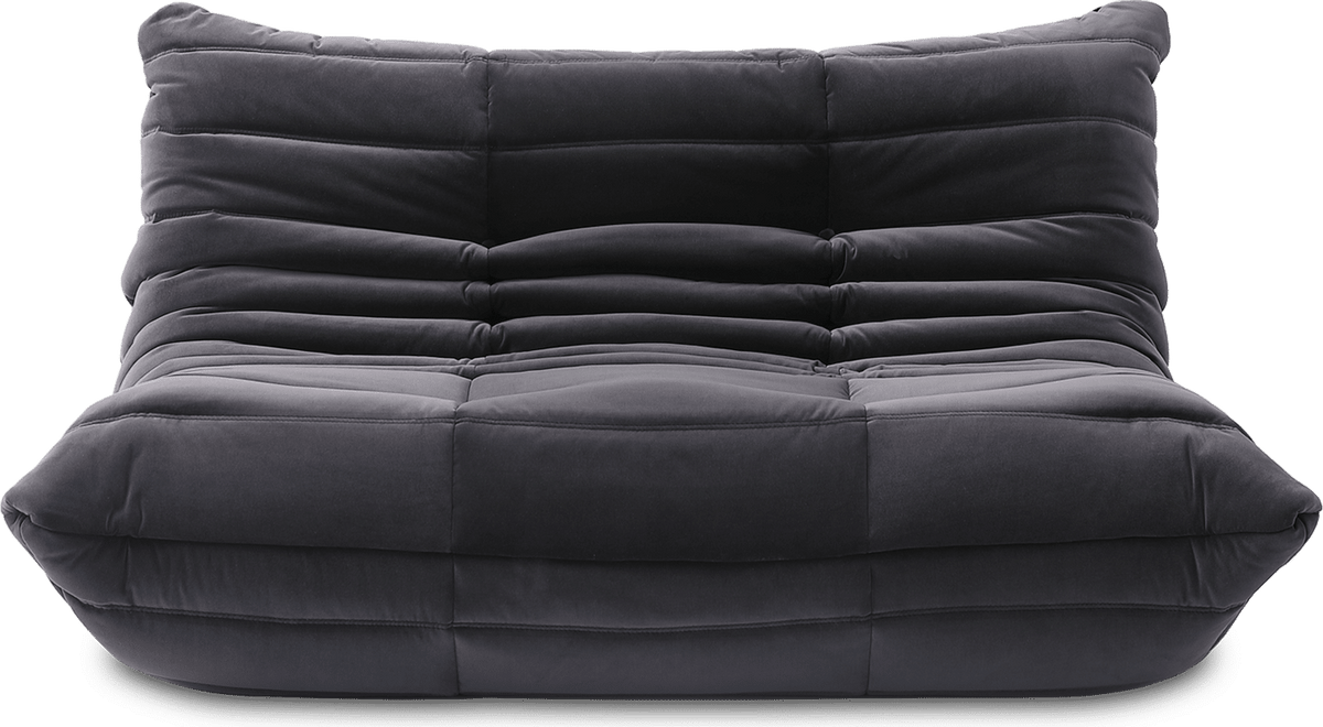 Homio Decor Living Room Dark Grey Velvet / 2-Seater Iconic Togo Sofa 2-Seater