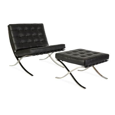 Homio Decor Living Room Designer Barcelona Leather Chair