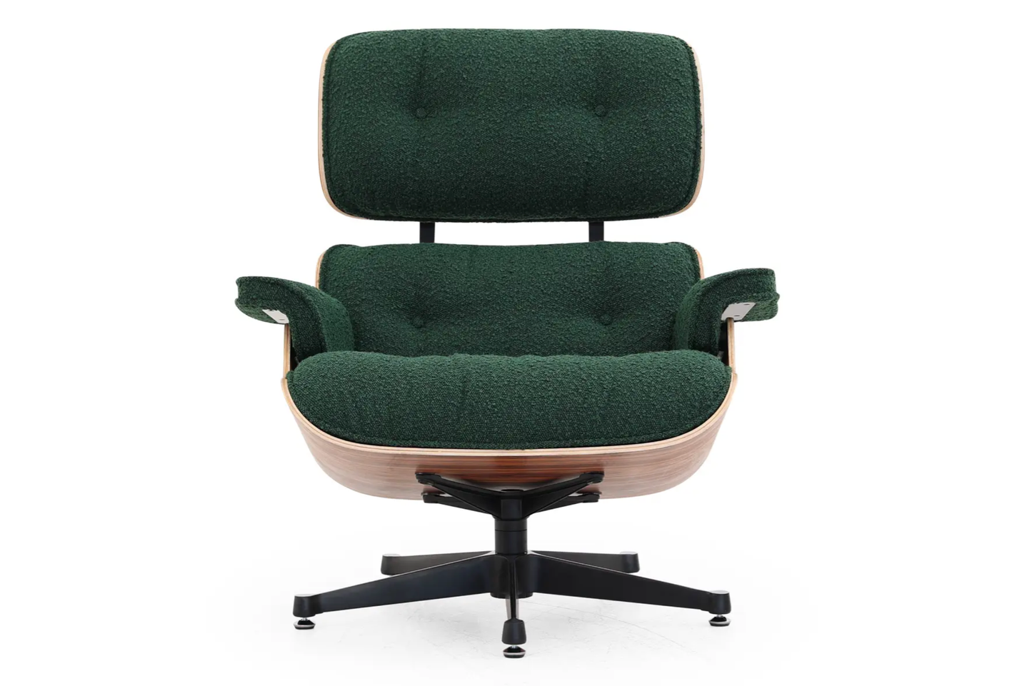 Homio Decor Living Room Eames Lounge Chair & Ottoman (PRO) - Boucle