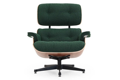 Homio Decor Living Room Eames Lounge Chair & Ottoman (PRO) - Boucle