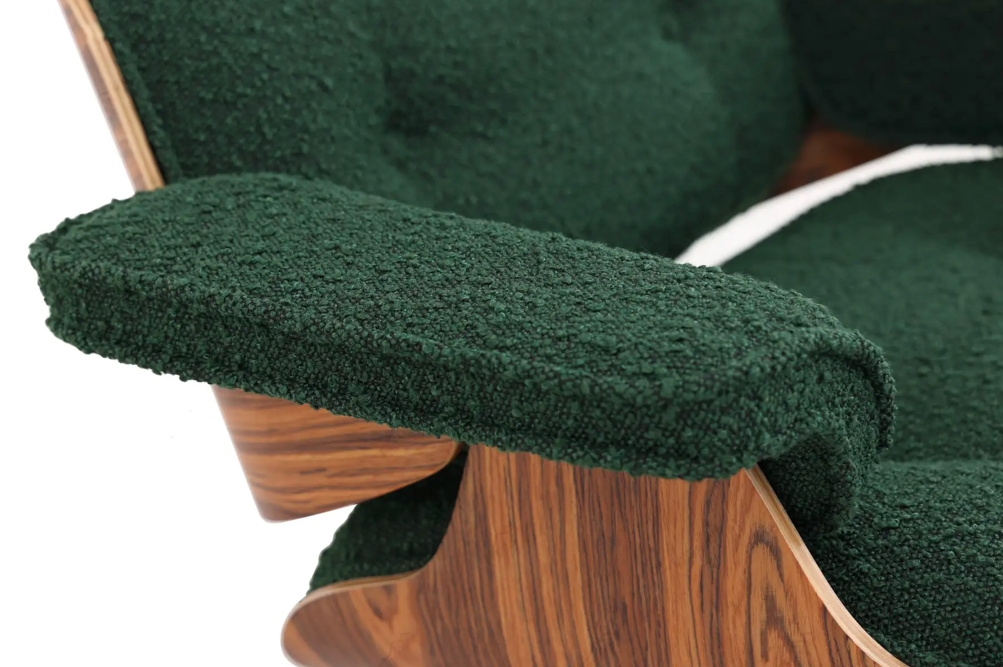 Homio Decor Living Room Eames Lounge Chair & Ottoman (PRO) - Boucle