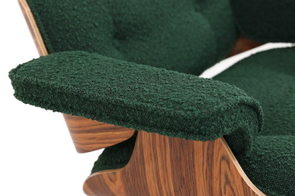 Homio Decor Living Room Eames Lounge Chair & Ottoman (PRO) - Boucle