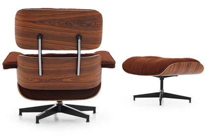 Homio Decor Living Room Eames Lounge Chair & Ottoman (PRO) - Boucle