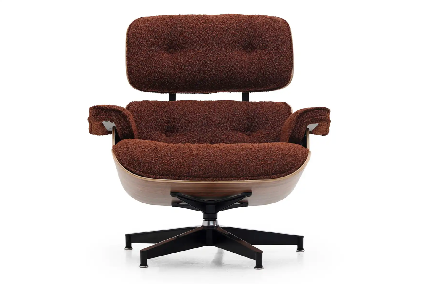 Homio Decor Living Room Eames Lounge Chair & Ottoman (PRO) - Boucle