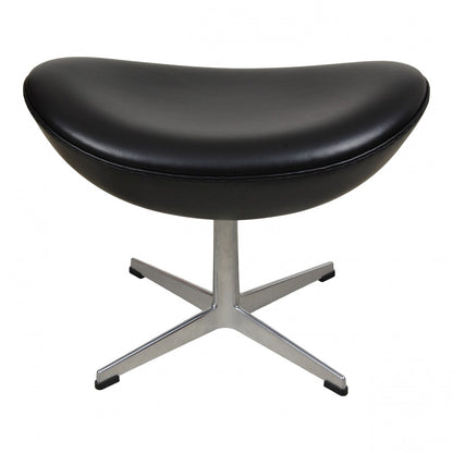 Homio Decor Living Room Egg Chair - Black Aniline Leather