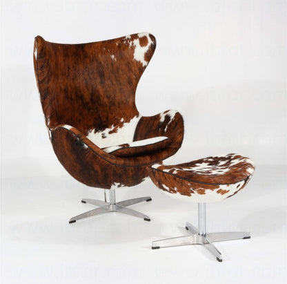 Homio Decor Living Room Egg Chair - Pony Skin