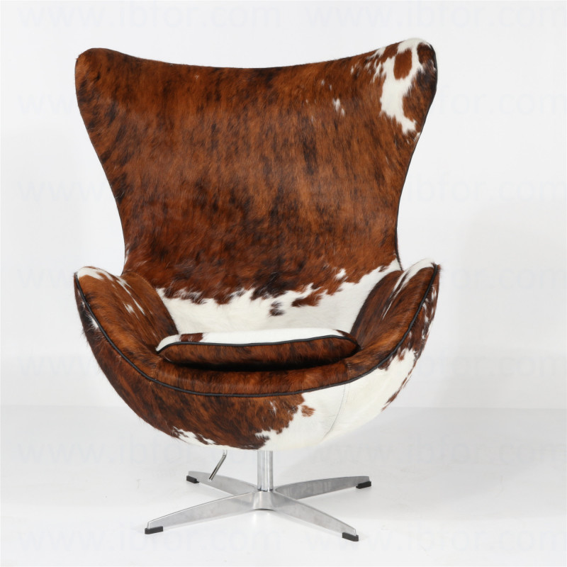 Homio Decor Living Room Egg Chair - Pony Skin