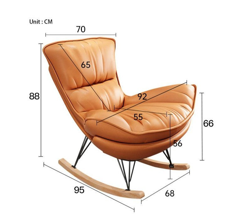 Homio Decor Living Room Egg Style Rocking Chair