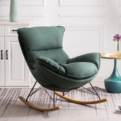 Homio Decor Living Room Emerald Egg Style Rocking Chair