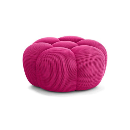 Homio Decor Living Room Fuschia Bubble Sofa Ottoman