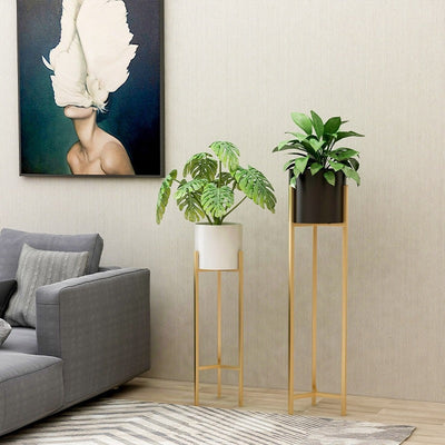 Homio Decor Living Room Golden Tripod Flower Stand