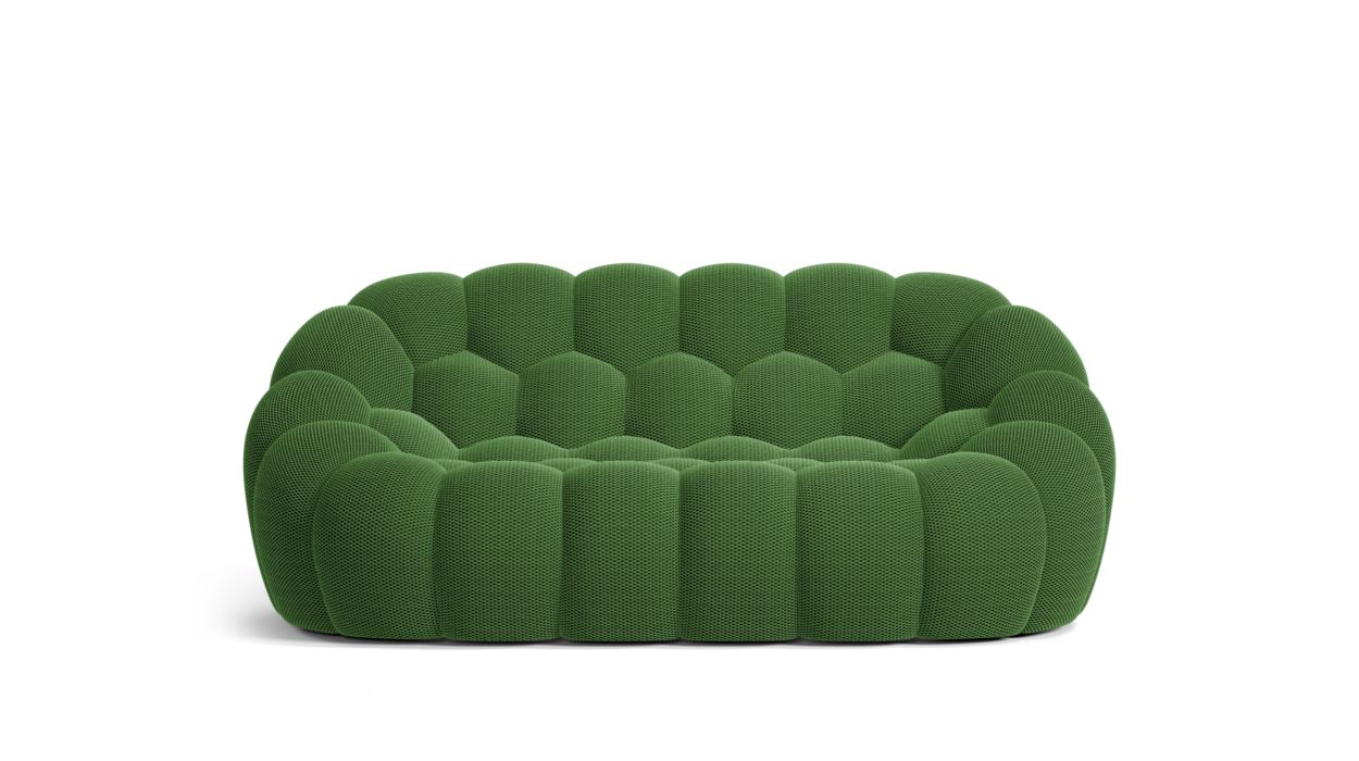 Homio Decor Living Room Green Bubble Loveseat Sofa