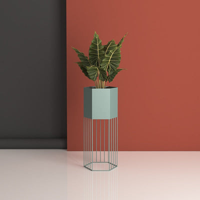 Homio Decor Living Room Green / Small Colourful Hollow Design Flower Pot