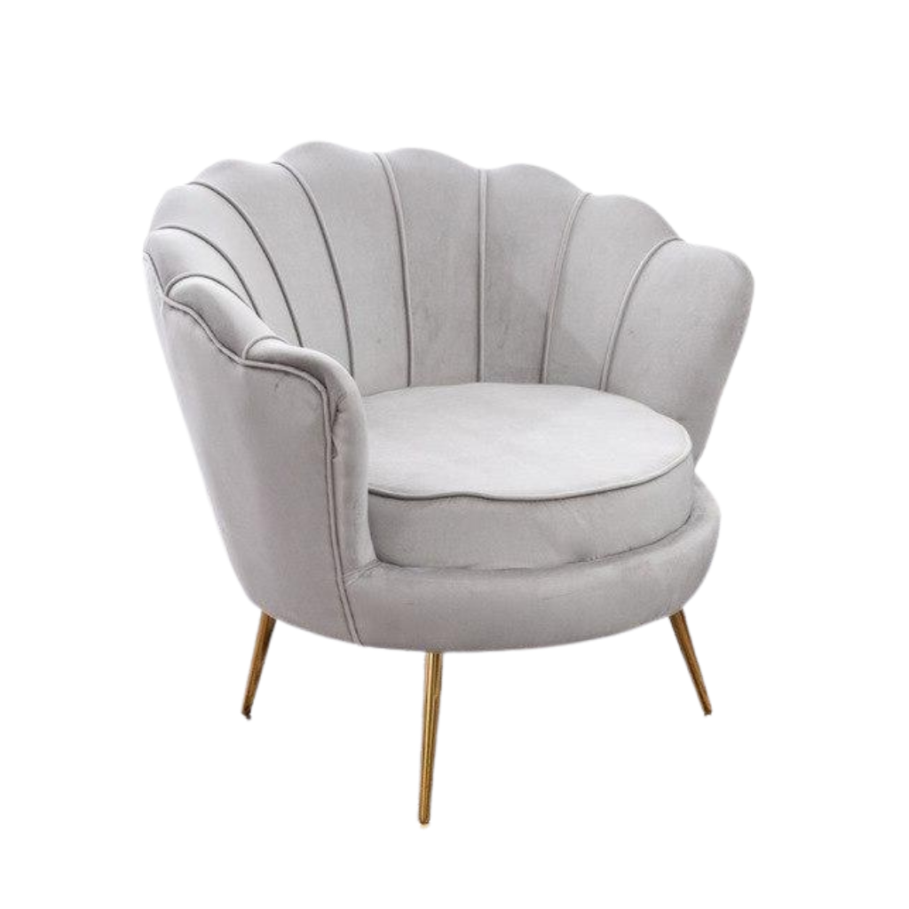 Homio Decor Living Room Grey American Shell Leisure Chair
