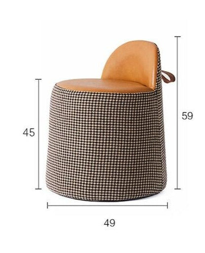 Homio Decor Living Room High Leather Dressing Stool