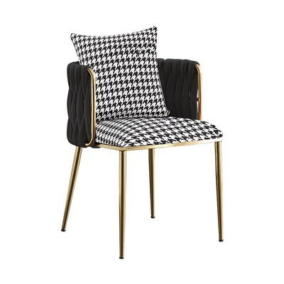 Homio Decor Living Room Houndstooth Luxury Velvet Dining Chair