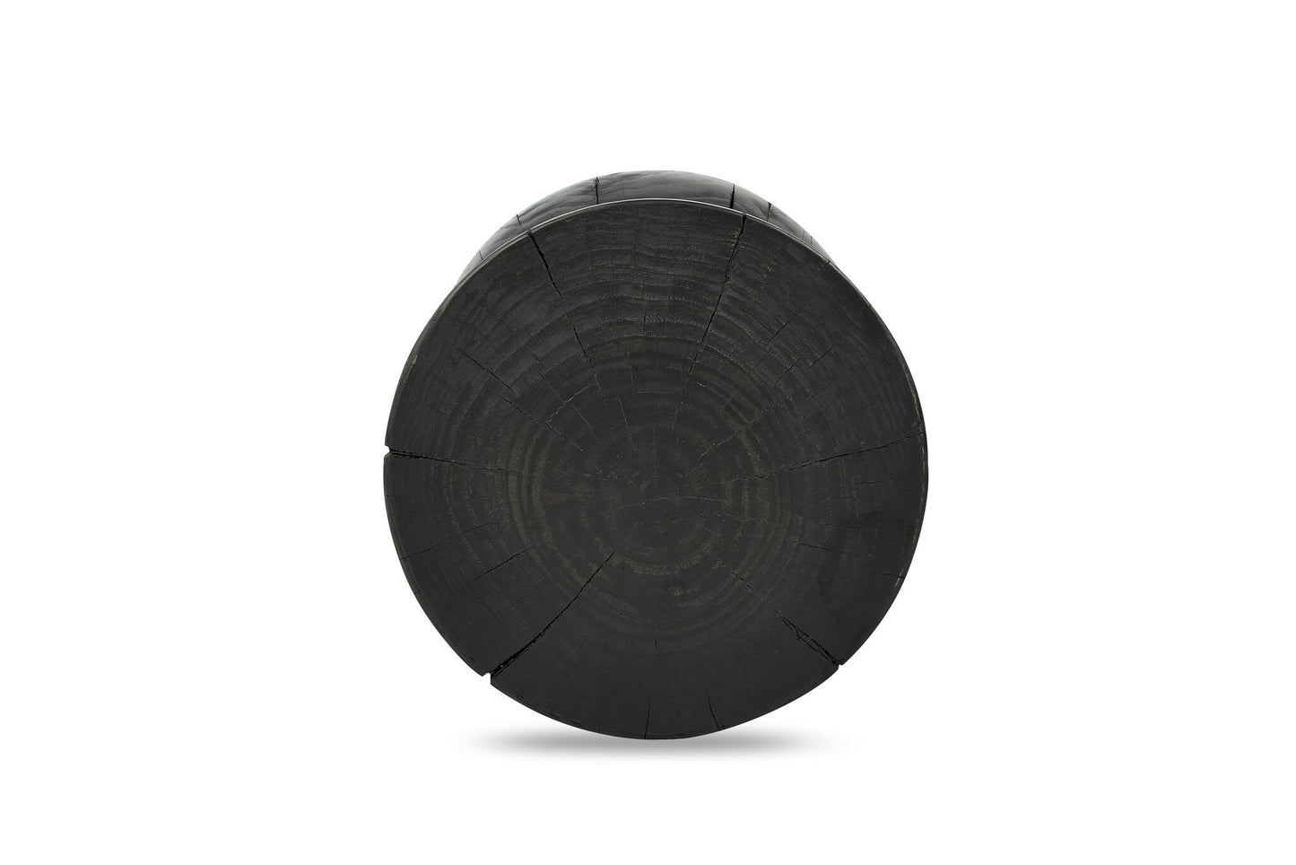 Homio Decor Living Room Hourglass Side Table - Pine Wood (Black)